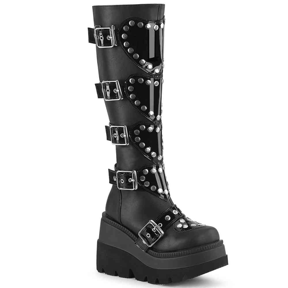 DemoniaCult - SHAKER-210 Plattformstiefel - Schwarz